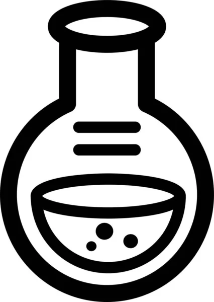 Chemical Flask Liquid Icon Outline Style — Stock Vector