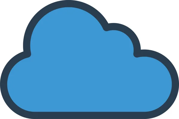 Icono Base Datos Climate Cloud Estilo Esquema Rellenado — Vector de stock