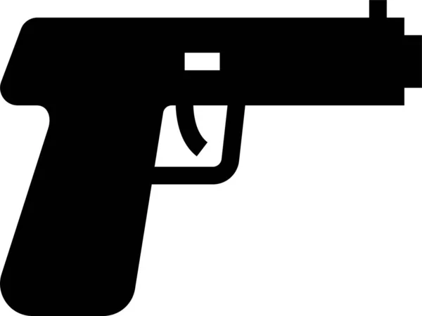 Значок Пулемёта Твердом Стиле — стоковый вектор