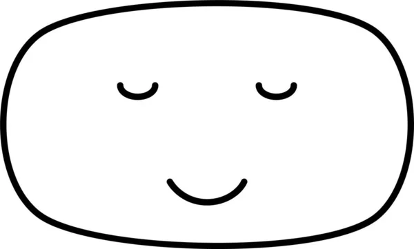 Emoticon Čelí Šťastné Ikony Stylu Osnovy — Stockový vektor