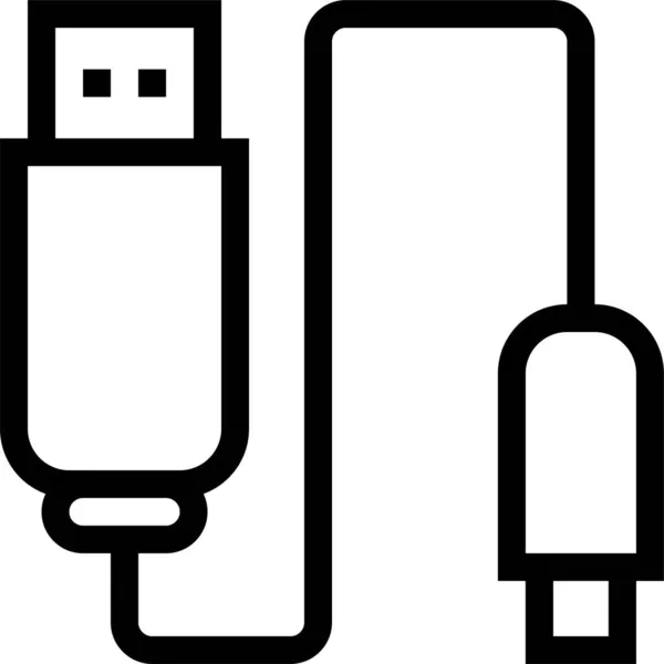 Icon Für Kabelverbindung Umrissen — Stockvektor