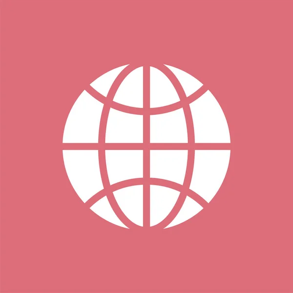 Иконка Земного Шара Стиле Бейджа — стоковый вектор