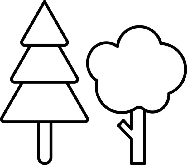 Garden Nature Trees Icon — Stock Vector