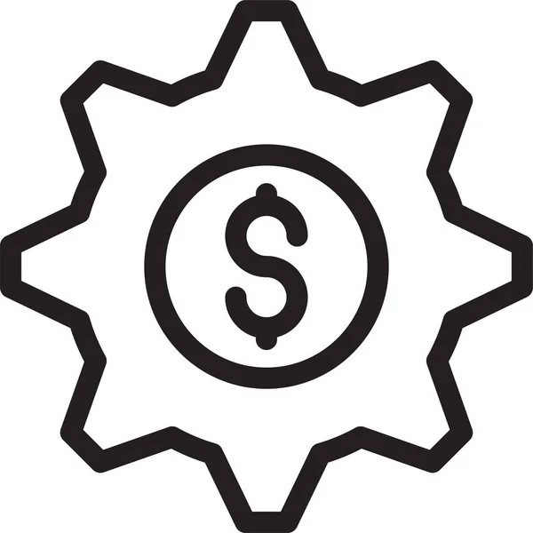 Ikona Narzędzi Konfiguracyjnych Konfiguracji Config Stylu Outline — Wektor stockowy