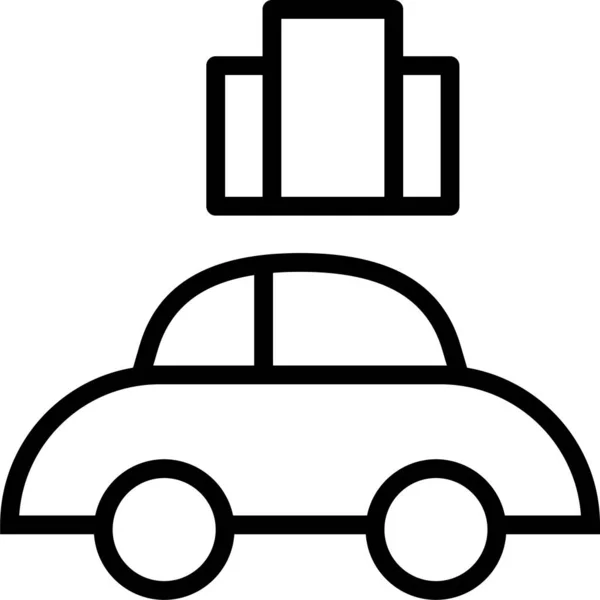 Icono Transporte Automóviles Estilo Esquema — Vector de stock
