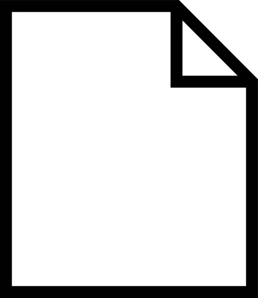 Ikon Berkas Kosong Dalam Gaya Outline - Stok Vektor