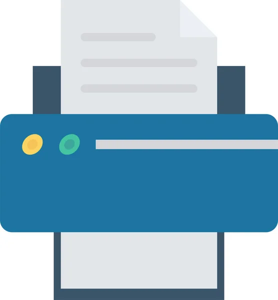 Faxpapier Symbol Flachen Stil — Stockvektor