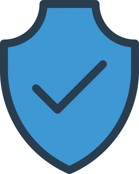 Check Protection Security Icon Filled Outline Style — Stock Vector