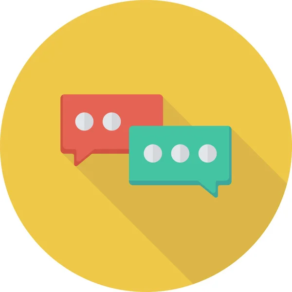 Bubble Chat Conversation Icon Flat Style — Stock Vector