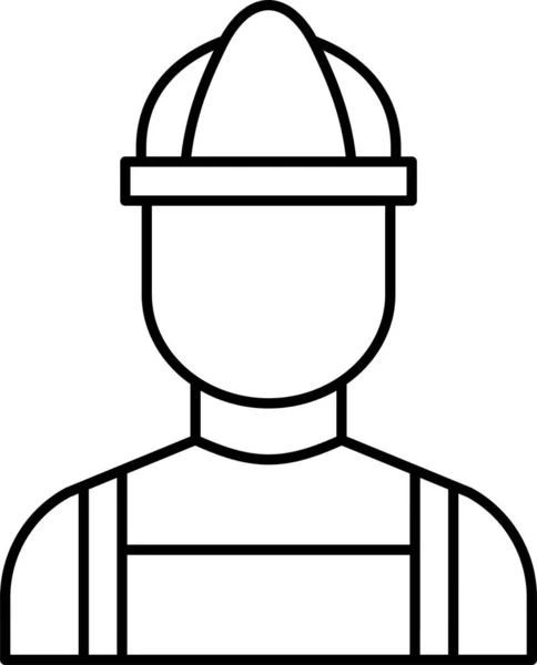 面向男工图标的轮廓风格 — 图库矢量图片