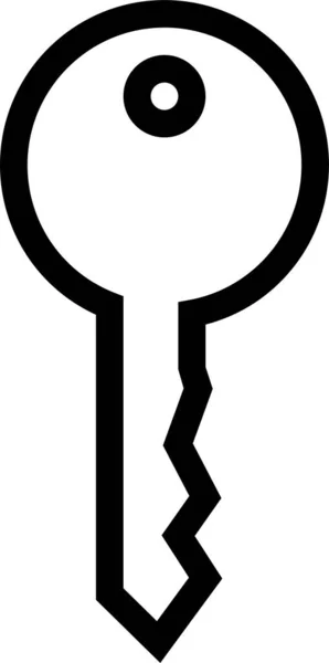 Schlüssel Öffnet Passwort Symbol Handgezeichnetem Stil — Stockvektor