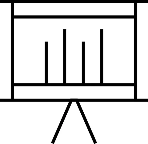 Аналітика Значок Бізнес Діаграми Стилі Контур — стоковий вектор