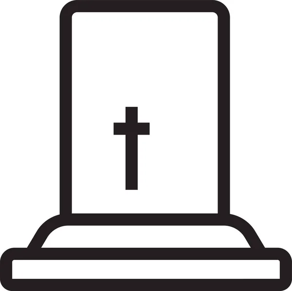棺材棺材墓碑 轮廓式 — 图库矢量图片