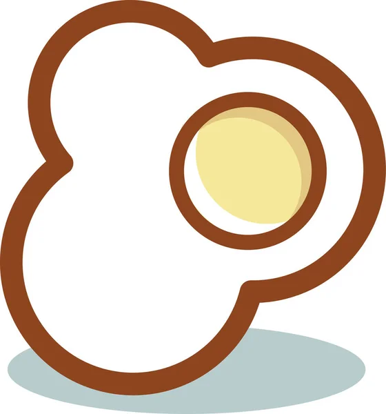 Иконка Яиц Завтрак Стиле Заполненного Контура — стоковый вектор