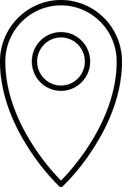 Иконка Направления Расположения Карты Стиле Контура — стоковый вектор