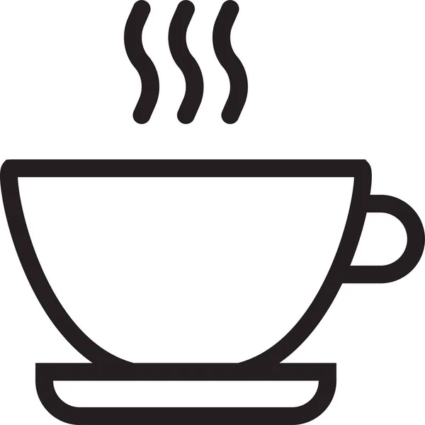 Kaffee Kaffeemug Tasse Ikone Umriss Stil — Stockvektor
