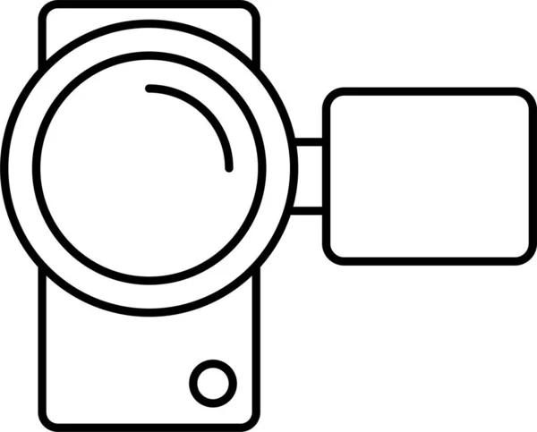 Icona Del Gadget Cattura Della Fotocamera Stile Contorno — Vettoriale Stock