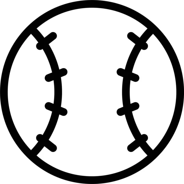 Іконка Яча Футбольної Гри Стилі Контур — стоковий вектор