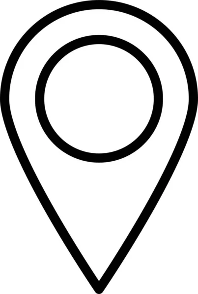 Gps Location Map Icon Outline Style — Stock Vector