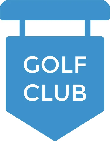 Activity Club Golf Icon Flat Style — Stock Vector