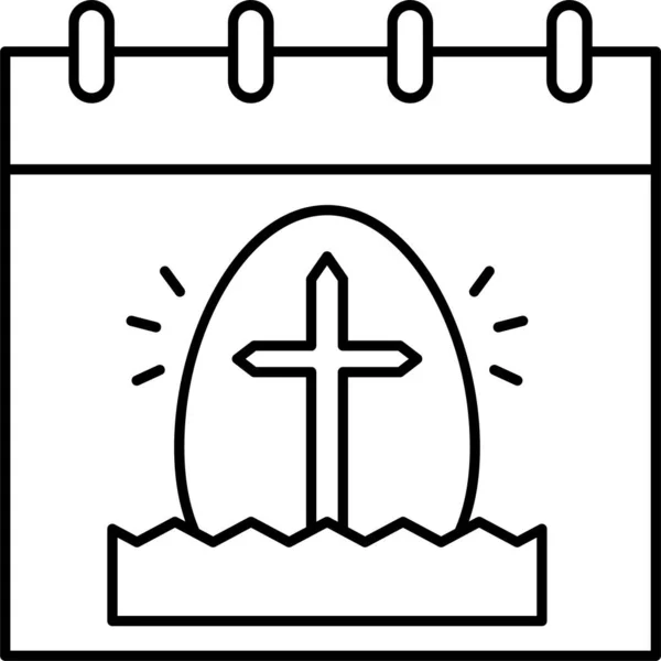Kalendertermin Datum Symbol Der Osterkategorie — Stockvektor