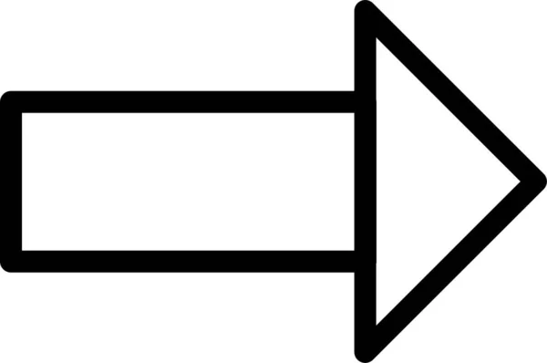 Иконка Направления Стрелок Стиле Контура — стоковый вектор