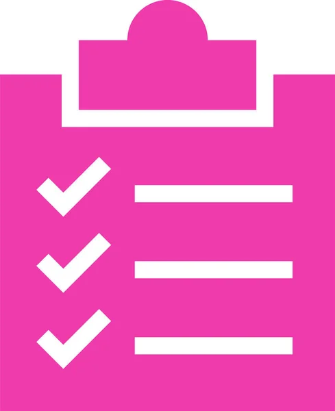 Checklist Clipboard Inventory Icon Solid Style — Stock Vector