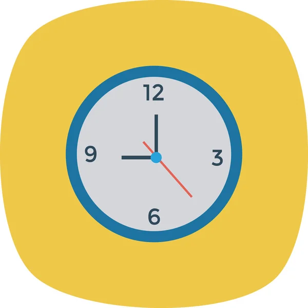 Reloj Fecha Límite Icono Optimización Estilo Plano — Archivo Imágenes Vectoriales