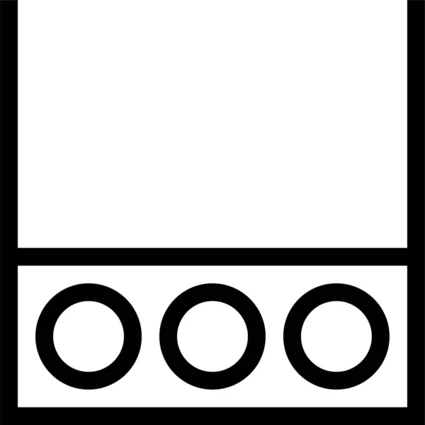 Signe Icône Trafic Signal Dans Style Contour — Image vectorielle