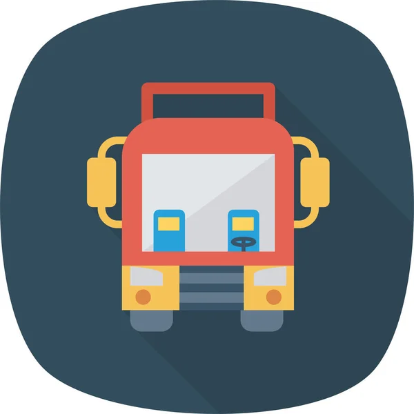 Иконка Пассажира Автобуса Стиле Длинной Тени — стоковый вектор