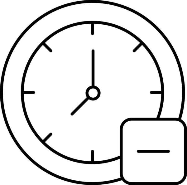 Horloge Supprimer Icône Temps — Image vectorielle