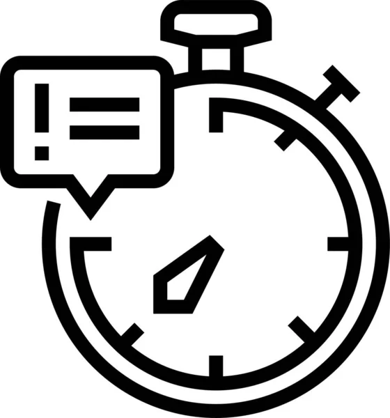 钟表控制面板截止期图标的轮廓样式 — 图库矢量图片