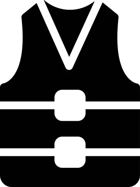 Oblečení Kapuce Ikona Bunda Pevném Stylu — Stockový vektor