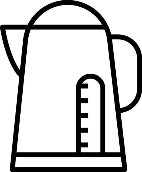 Kettle Electrical Teapot Icon Outline Style — Stock Vector