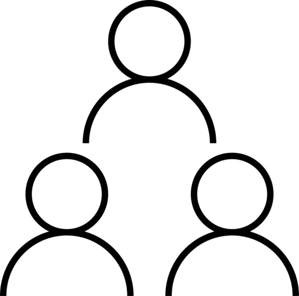 Иконка Группы Подключений Стиле Outline — стоковый вектор