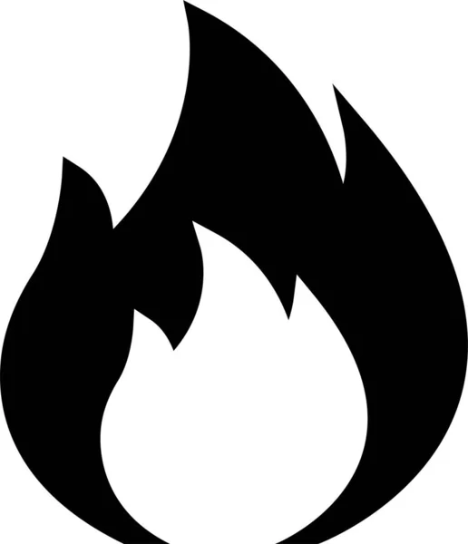 Spalić Ikonę Ognia Eksplozji Stałym Stylu — Wektor stockowy