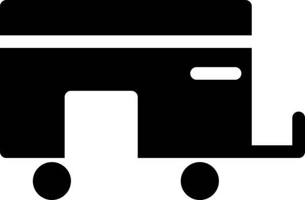 Automobil Container Transport Ikone Soliden Stil — Stockvektor
