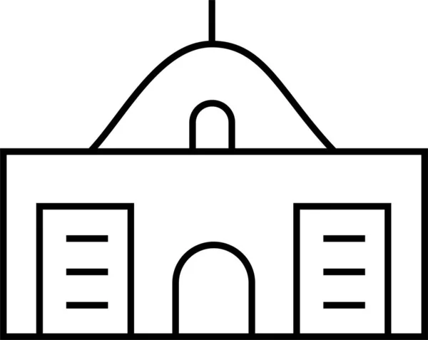 Ikona Budovy Amman Architektury Stylu Osnovy — Stockový vektor