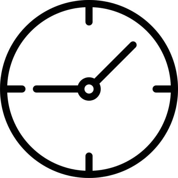 以轮廓样式显示的闹钟分钟图标 — 图库矢量图片