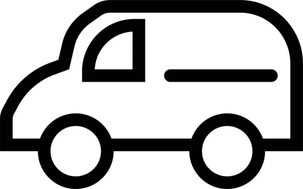 Auto Delivery Logistic Symbol Umriss Stil — Stockvektor