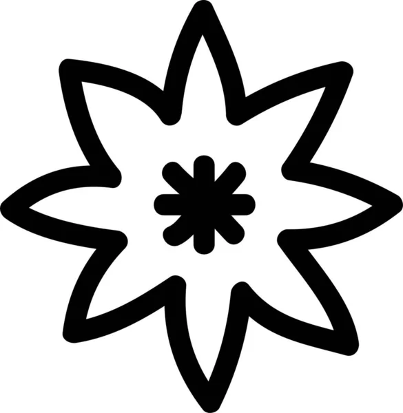 Икона Цветка Красоты Стиле Ручной Работы — стоковый вектор