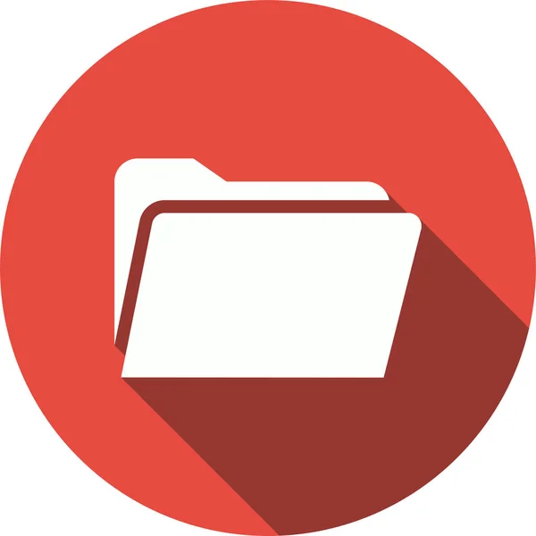 Ikona Folderu Plików Danych Płaskim Stylu — Wektor stockowy