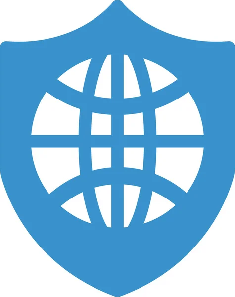 Icono Protección Internet Del Navegador Estilo Plano — Vector de stock