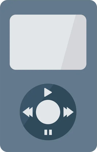 Appareil Gadget Mp3 Icône Dans Style Plat — Image vectorielle