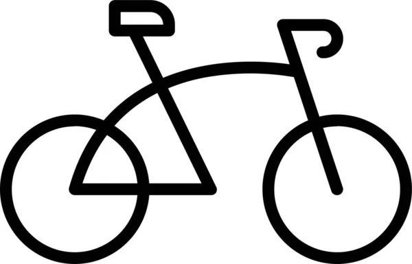 Bicicleta Ejercicio Deporte Icono Estilo Del Esquema — Archivo Imágenes Vectoriales