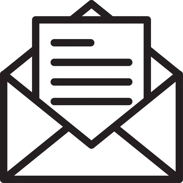 Brief Mail Symbol Umrissstil — Stockvektor
