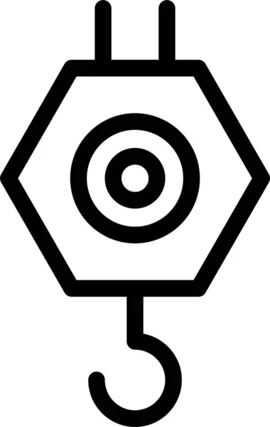 Ikona Żurawia Budowlanego Builidng Stylu Zarysu — Wektor stockowy
