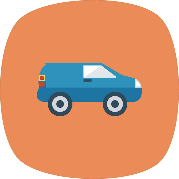 Auto Jeep Prado Pictogram Platte Stijl — Stockvector