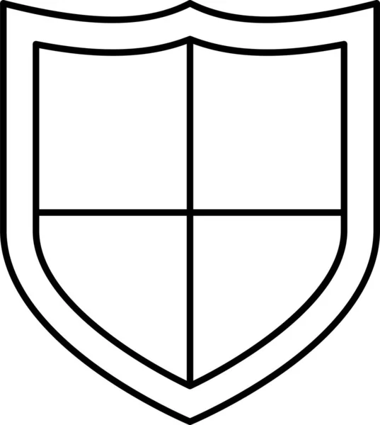 Иконка Безопасности Защиты Стиле Наброска — стоковый вектор