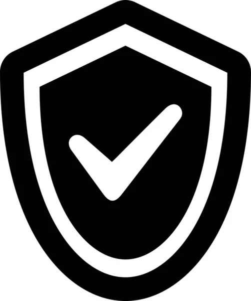 Icono Seguridad Protección Antivirus Estilo Sólido — Vector de stock